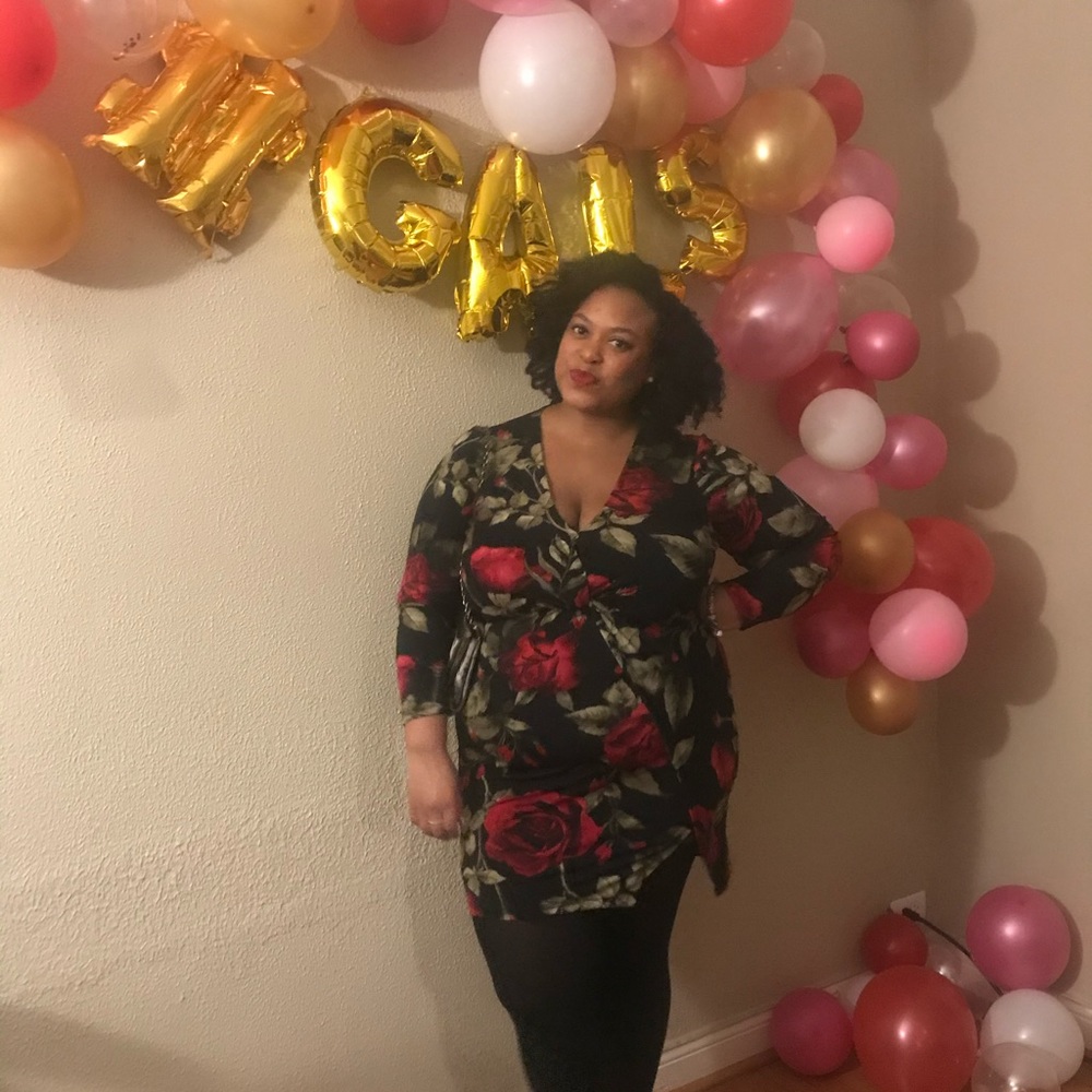 SOLD - Fashion Nova Dark floral mini dress